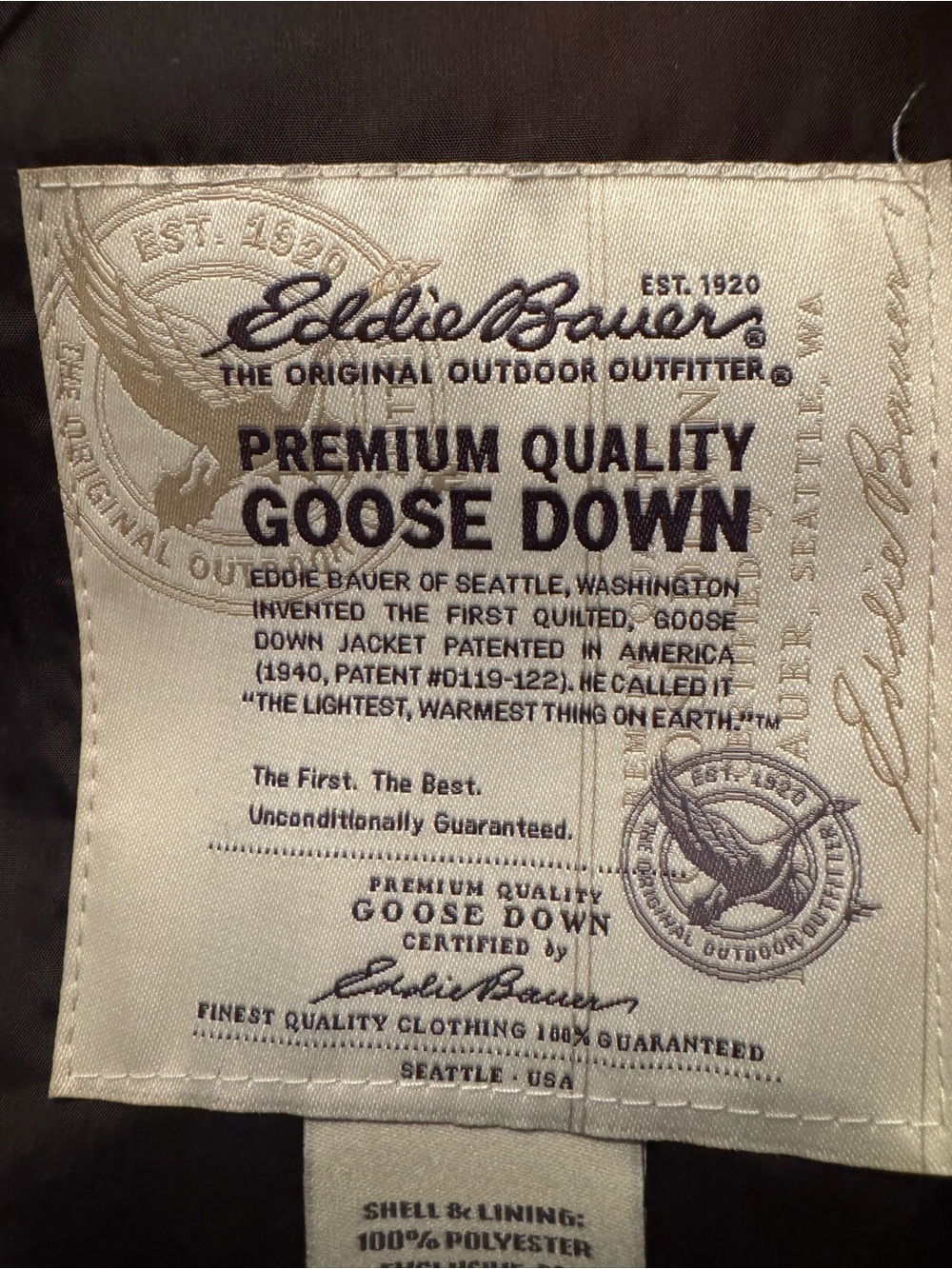 Vintage Eddie Bauer Premium Goose Down Puffer Vest Men’s S
